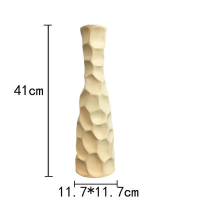 MATT 글래스형 16인치 슬림 세라믹 꽃병