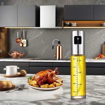 오일 에시트 스프레이 병 200ml 지속 가능한 유리 디스펜서 부엌 오일 소야 소스 BBQ
