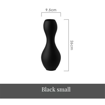 현대적 미니멀리즘 검은색 흰색 세라믹 화초 색소 화석 장식 테이블 톱 꽃