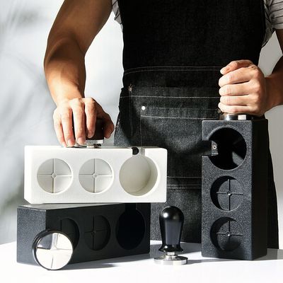 지속 가능한 스테인리스 스틸 58mm 커피 탬퍼 현대 디자인 컴팩트 ABS 스탠드