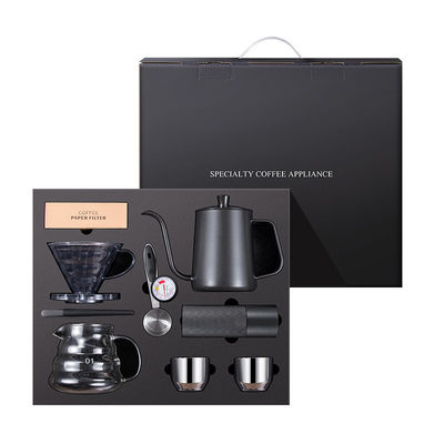 이 유리 커피 세트와 커피 메이커를 붓는 것으로 커피 경험을 업그레이드하십시오.