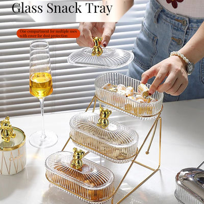 골든 데어 미니멀리즘 디자인 유리판 세트 학교로 돌아가는 음식 보관에 적합합니다