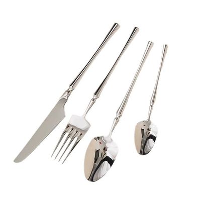맞춤형 로고 허용 24pcs 우아한 금 스테인리스 스틸 플러트웨어 호텔 세트