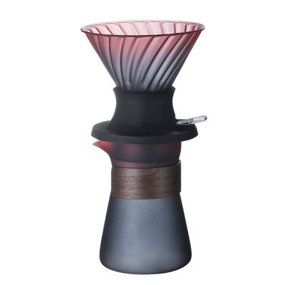 손 압축 유형 스테인리스 스틸 필터와 함께 보로 실리케이트 유리 손 방울 커피 냄비