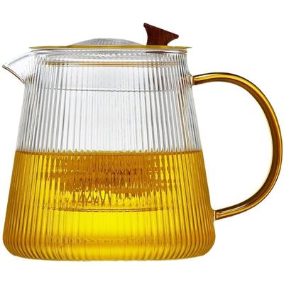 500ml/800ml/1000ml 유리 차 냄비-클래식 디자인 열 저항 손잡이 내구성 디자인