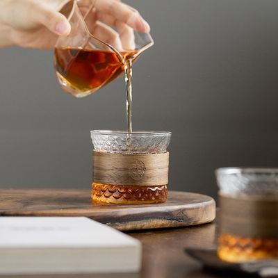 사용자 지정 로고 150ML 고보로실리케이트 유리 쌍벽 차 커피 머그 현대 여행