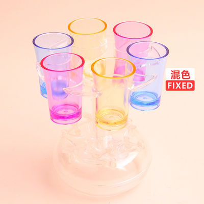 독보적인 디자인 6 샷 컵 디스펜서와 맥주 위스키 칵테일 애호가들을 위한 홀더
