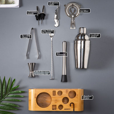 바 호텔 홈 레스토랑 스테인리스 스틸 칵테일 쉐이커 쥬거 세트