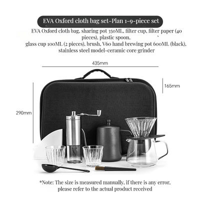 스테인레스 스틸 전기 투어 드립 커피 메이커 세트 사용자 지정 로고와 고급 선물 상자