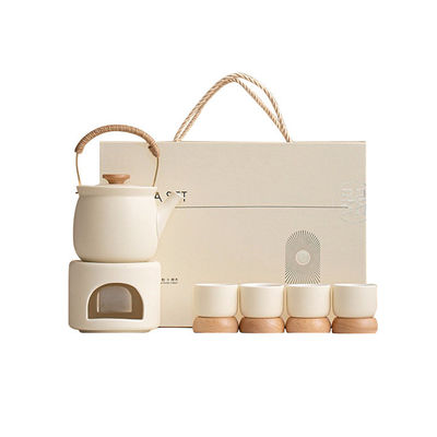 유럽 스타일 로프 핸들형 세라믹 차 온기