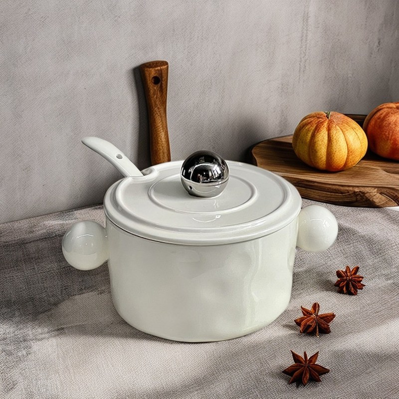 스테인레스 스틸 뚜?? 세라믹 두 개의 귀 그릇 누드리스와 수프 인쇄 식품 컨테이너