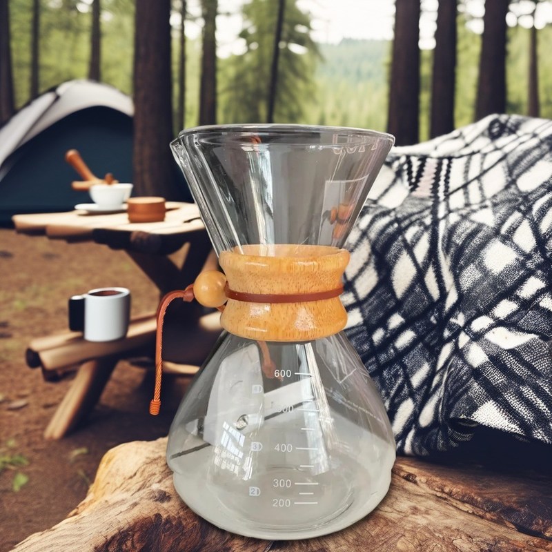 클래식 빈티지 액티브 글래스 세라믹 필터 스테인리스 스틸 핸드 드립 커피 서버 세트