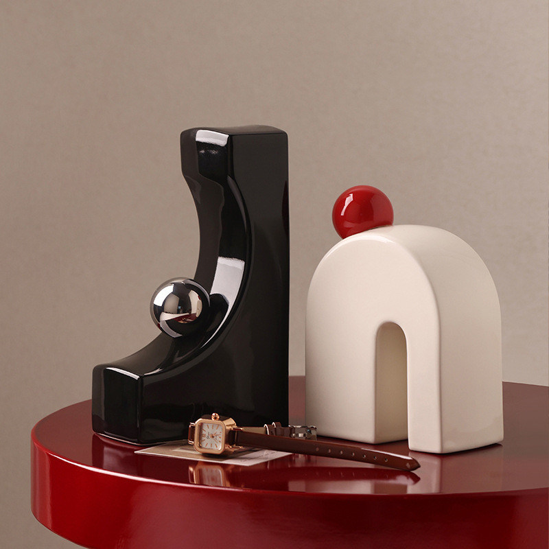 베한메이 세라믹 책장 현대 예술 고대 스타일 집 장식