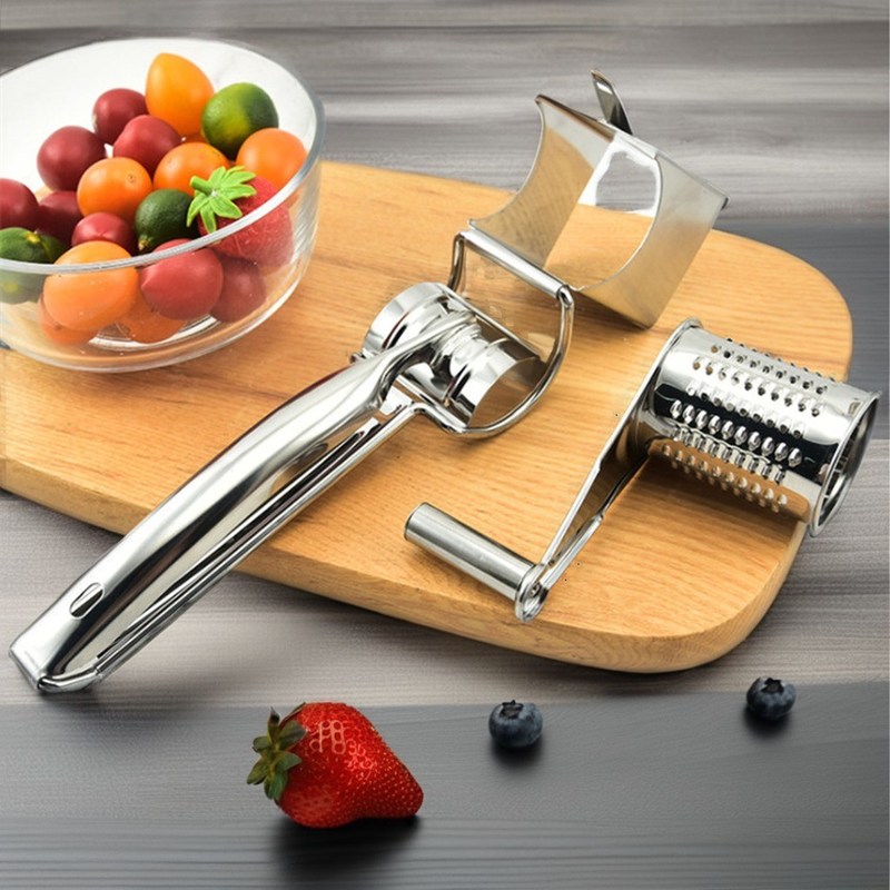 스테인레스 스틸 핸드 홀드 치즈 및 채소 쉐리더 가정 주방에서 요리를 쉽게
