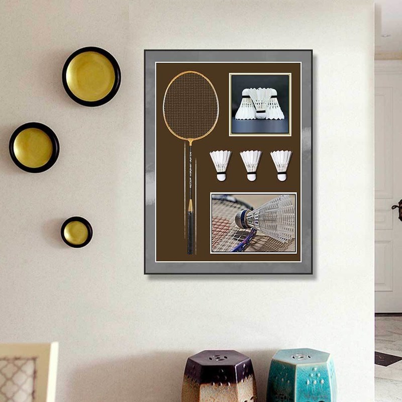 고해상도 인쇄 현대 배드민턴 체육관 벽화 스포츠 장소 장식
