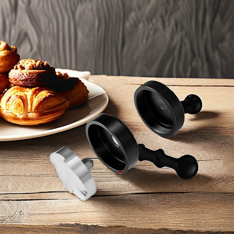 바리스타 사이즈 58mm 53mm 51mm 친환경 목재 및 금속 4 블레이드 에스프레소 디스펜서