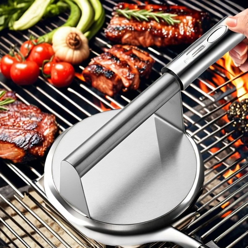 스테인레스 스틸 평면 BBQ 스메셔 도구 그릴 비 스틱 표면 필수
