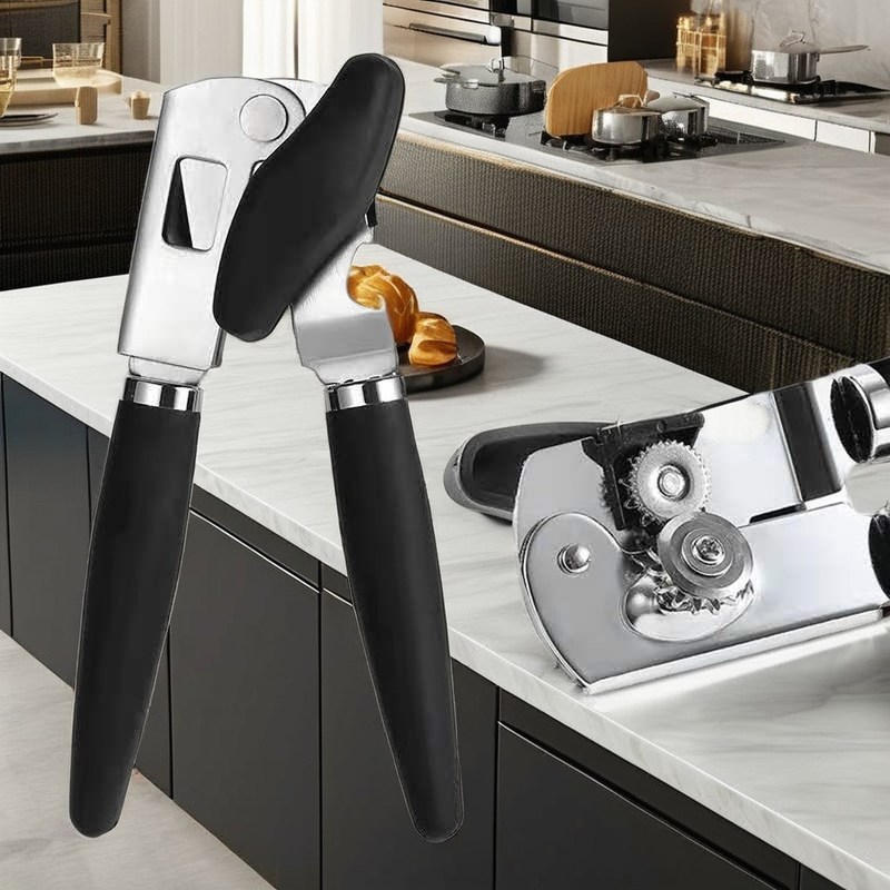 안전 매끄러운 가장자리와 평평한 금속 디자인으로 장착 된 장갑 스틸 캔 맥주 병 열기