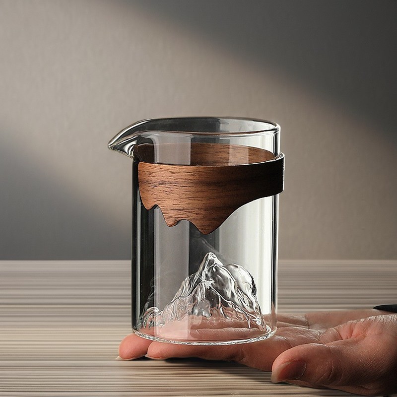 240ml 친환경 유리 차컵 호텔용 수제 우유 커피