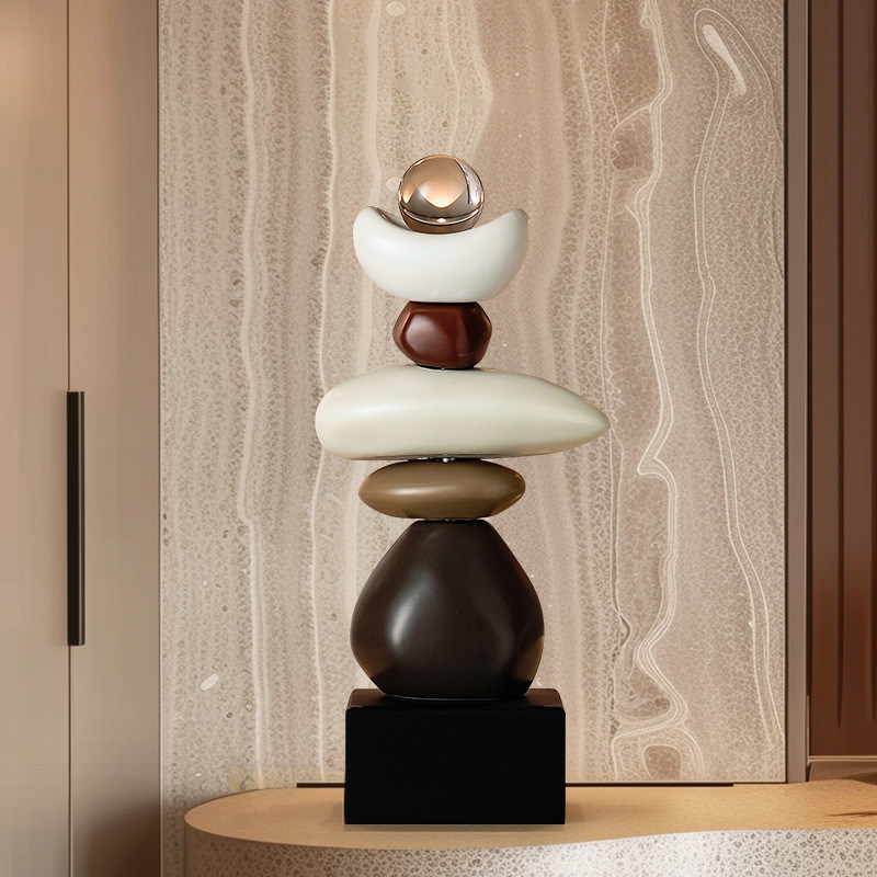 가옥 및 사무실 장식을위한 노력없이 우아한 현대 공예 석 樹脂 와인 냉장고