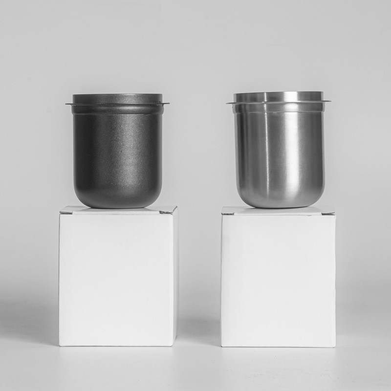 크레마 투여 컵 손 무료 스테인레스 스틸 유니버설 인버스트 커피 파우더 컵 커피 머신