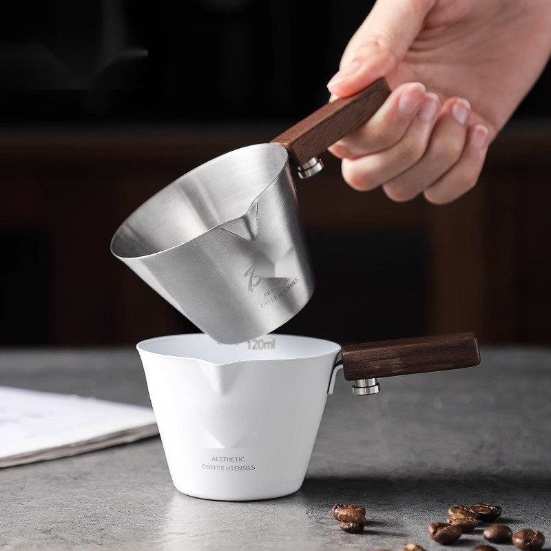 클래식 디자인 120ml 스테인리스 스틸 에스프레소 측정 컵 커피 차 도구