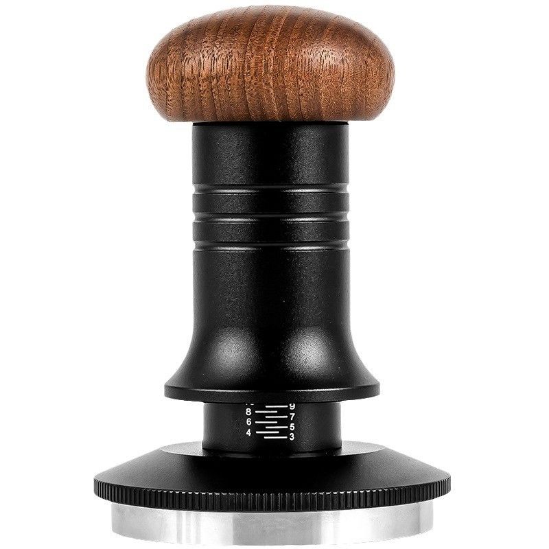 스테인레스 스틸 스케일  Ripple Base Coffee Tamper Solid Wood Handle 조절 깊이가 51/53/58mm 바리스타용