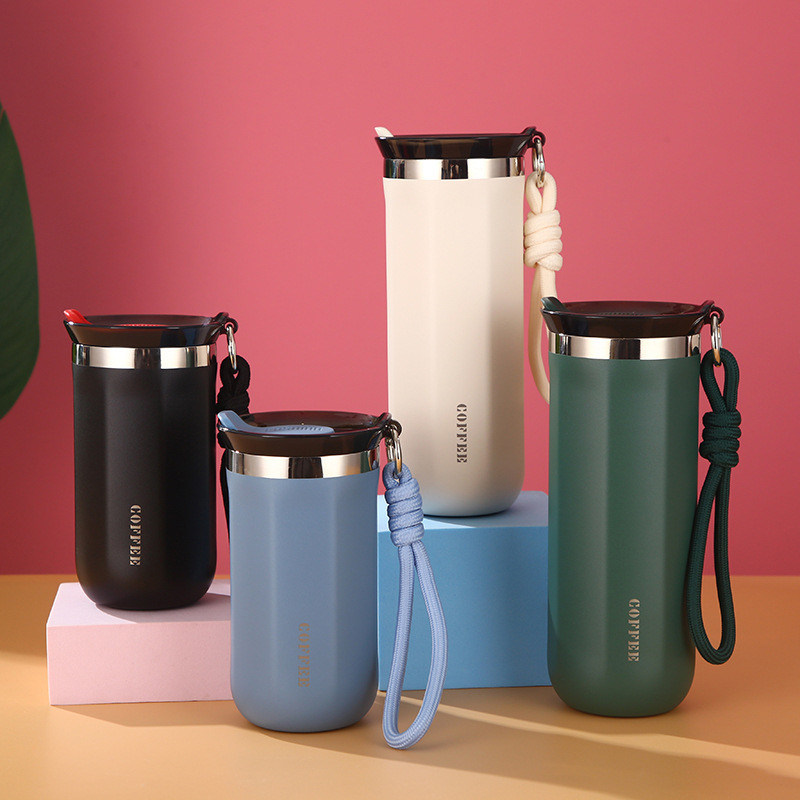 사무실 캠핑용 304 스테인리스 스틸 진공병 사용자 지정 로고 350ml 450ml 휴대용